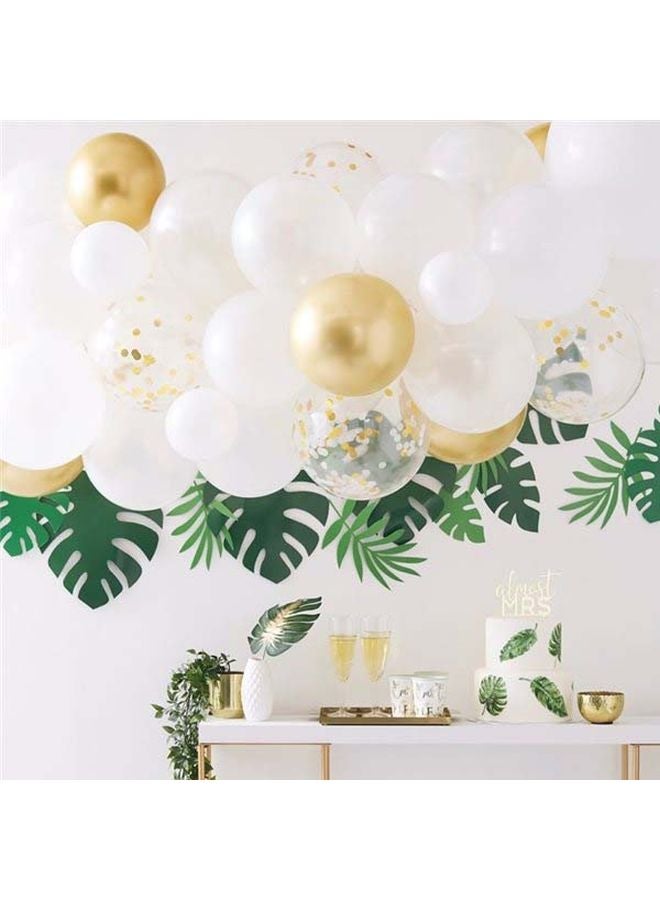 Ginger Ray 55-Piece Chrome Balloon Arch With Eucalyptus Foliage - Image 2