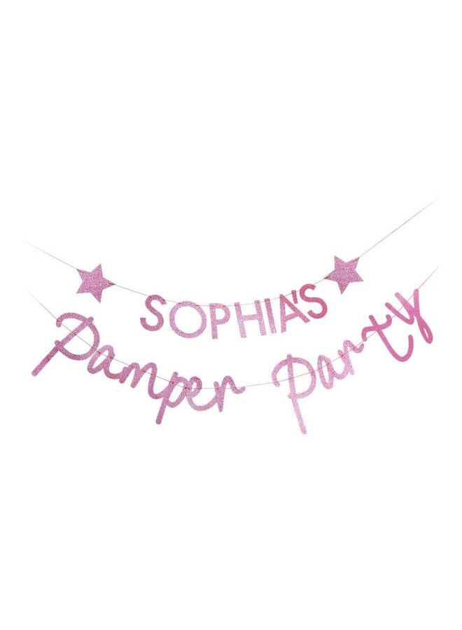 Ginger Ray 72-Piece Glitter Customisable Pamper Party Bunting Set PAMP-109 2.5meter - Image 1