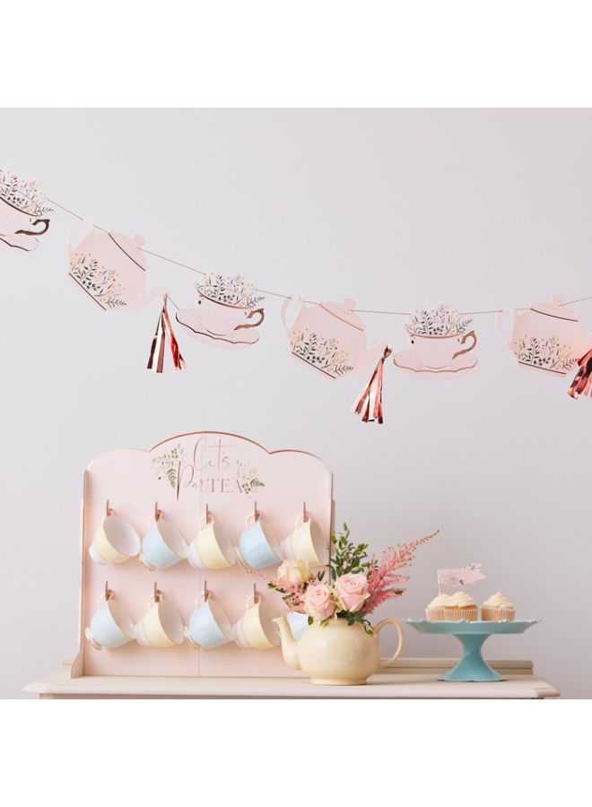 Ginger Ray Cup And Saucer Tea Party Banner 300cm - Image 2