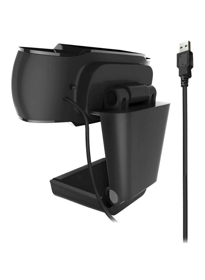 Wide-Angle HD Webcam With Extension Cable Black - Image 2