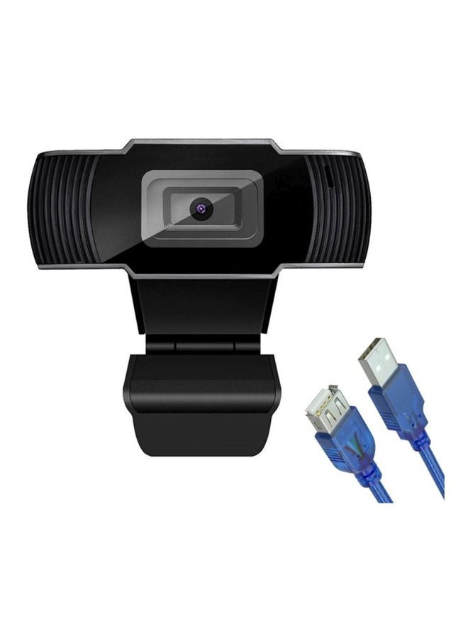 Wide-Angle HD Webcam With Extension Cable Black - Image 5