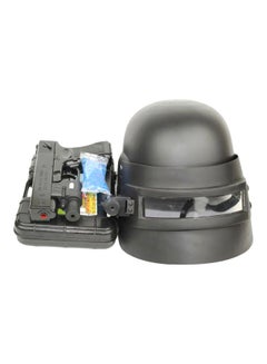 Authentic Detailing Laser Gun With Soft Bullets And Pubg Helmet Toy Set For Kids