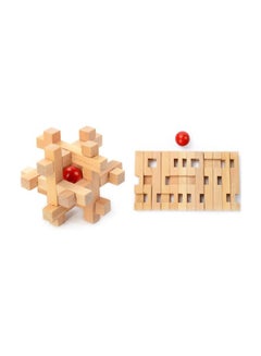 Toys Wooden Kong Ming Luban Lock Stacking Block ABC014  - Image 2