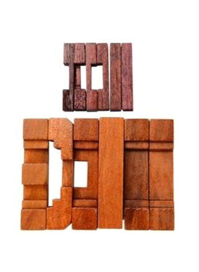 Toys Wooden Kong Mingluban Lock Stacking Blocks ABC020  - Image 2
