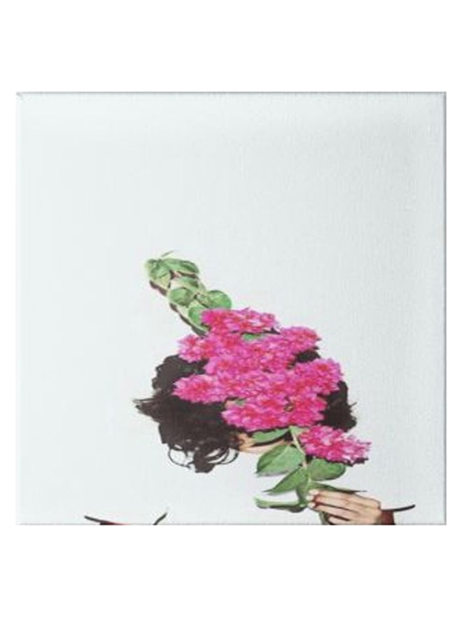 Animation Hidden Frame Canvas Wall Painting White/Pink/Green 50 x 50cm - Image 1