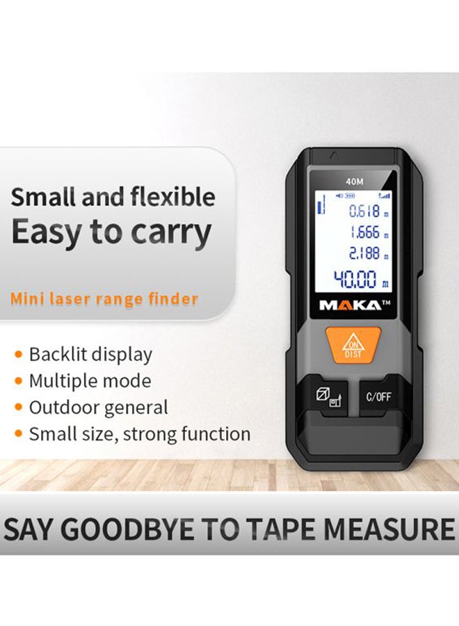 MAKA Laser Infrared Distance Meter Black/Grey 90x38x23mm  - Image 2