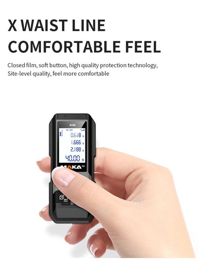 MAKA Laser Infrared Distance Meter Black/Grey 90x38x23mm  - Image 5