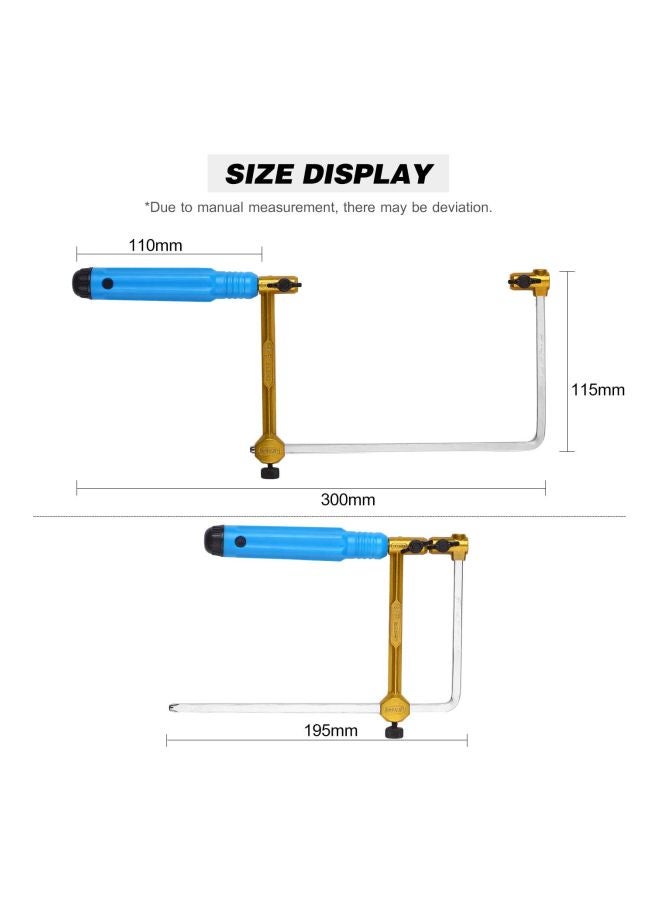 Adjustable U-Shaped Handsaw Blue/Gold/Silver - Image 3