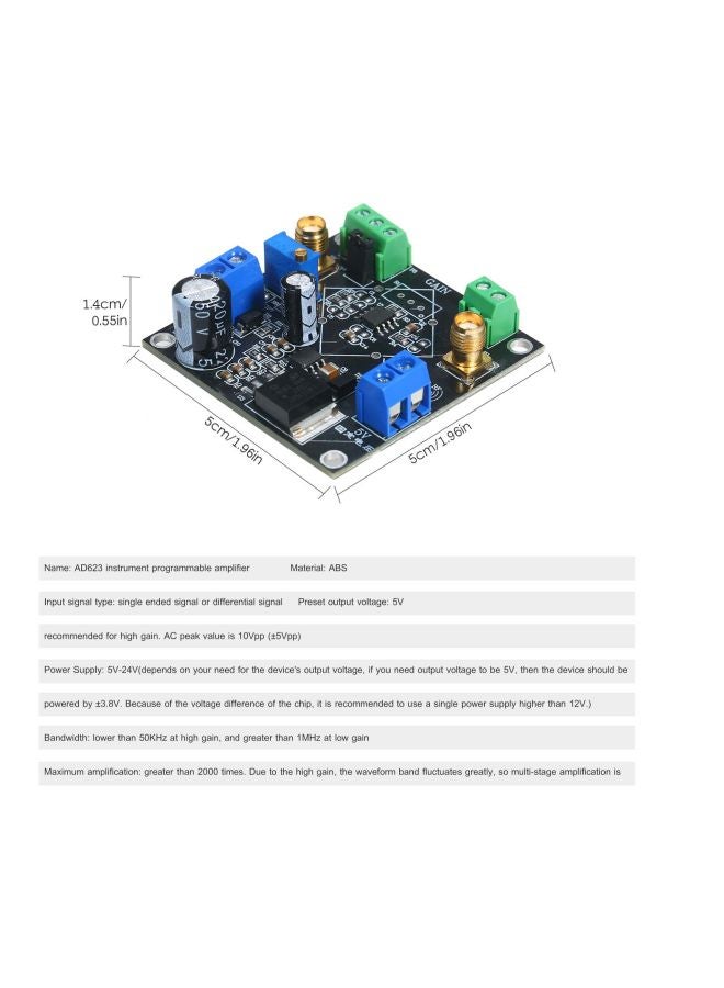 Programmable Instrument Amplifier Module Black/Blue/Green - Image 3
