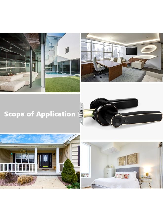 Biometric Fingerprint Handle Lock Black 150x65x25mm - Image 4