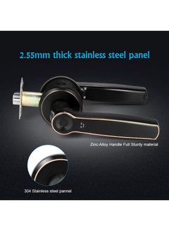 Biometric Fingerprint Handle Lock Black 150x65x25mm - v1594475751/N39275875A_6