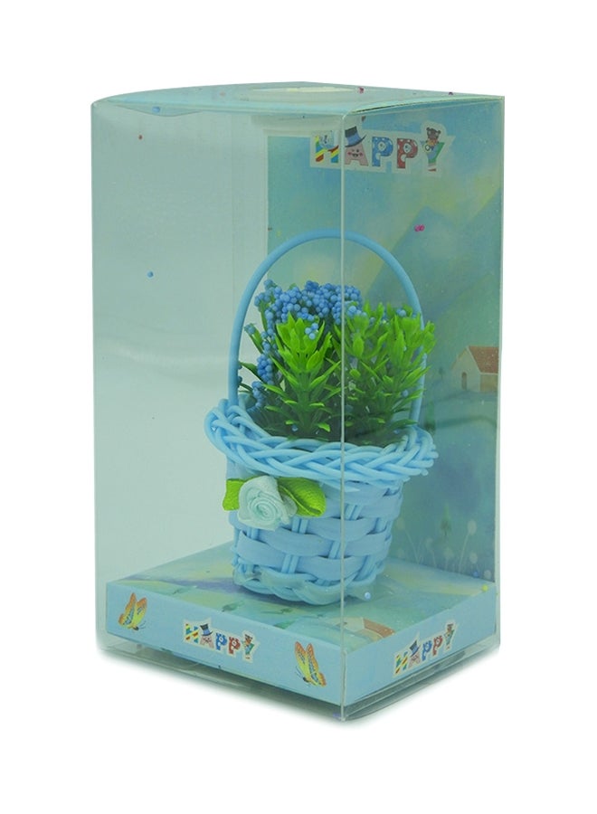 BABAZAM Decorative Flower Basket Blue/Green 7.5x13x6.3cm  - Image 4