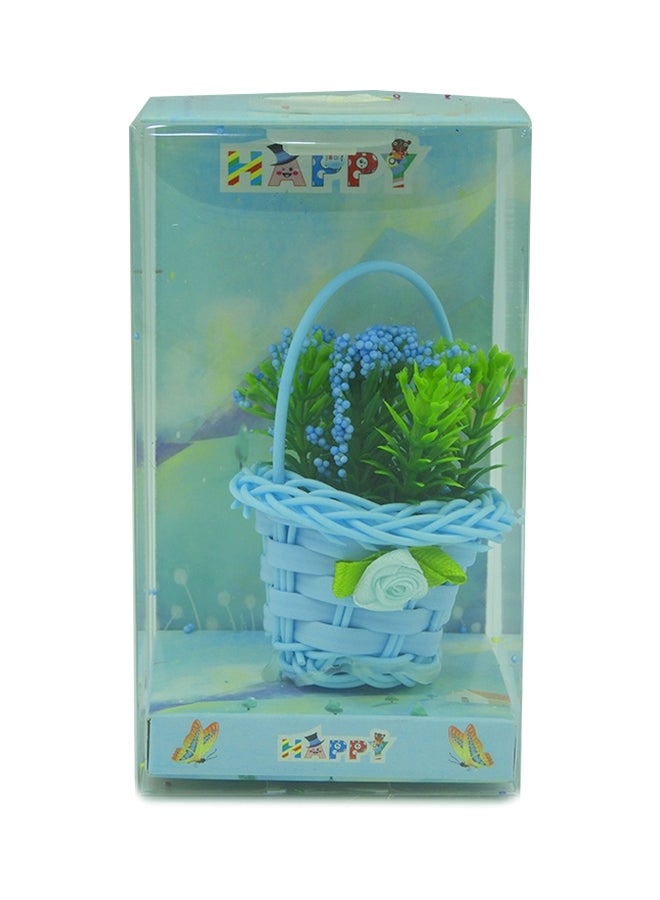 BABAZAM Decorative Flower Basket Blue/Green 7.5x13x6.3cm  - Image 5