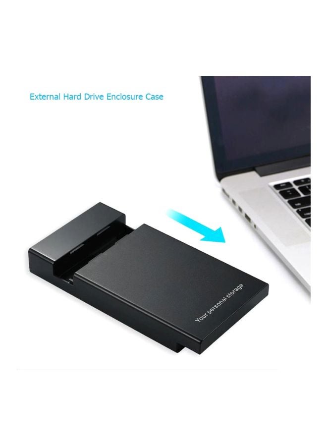 Generic - USB 3.0 To SATA III External Hard Drive Enclosure Box For 2.5/3.5 Inch Laptop Desktop Hard Disk Black/Grey - Image 1
