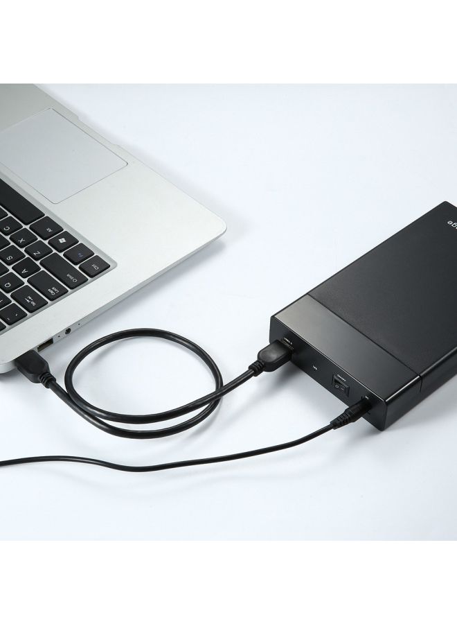 Generic - USB 3.0 To SATA III External Hard Drive Enclosure Box For 2.5/3.5 Inch Laptop Desktop Hard Disk Black/Grey - Image 1