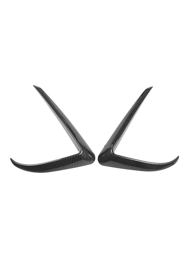 Generic 2-Piece Carbon Fiber Fog Light Eyelid Cover For Tesla Model 3 