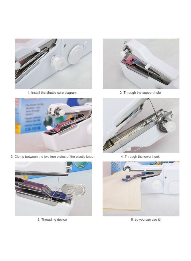 Mini Handheld Sewing Machine 9.84x5.91x1.97inch White 9.84x5.91x1.97inch  - Image 4