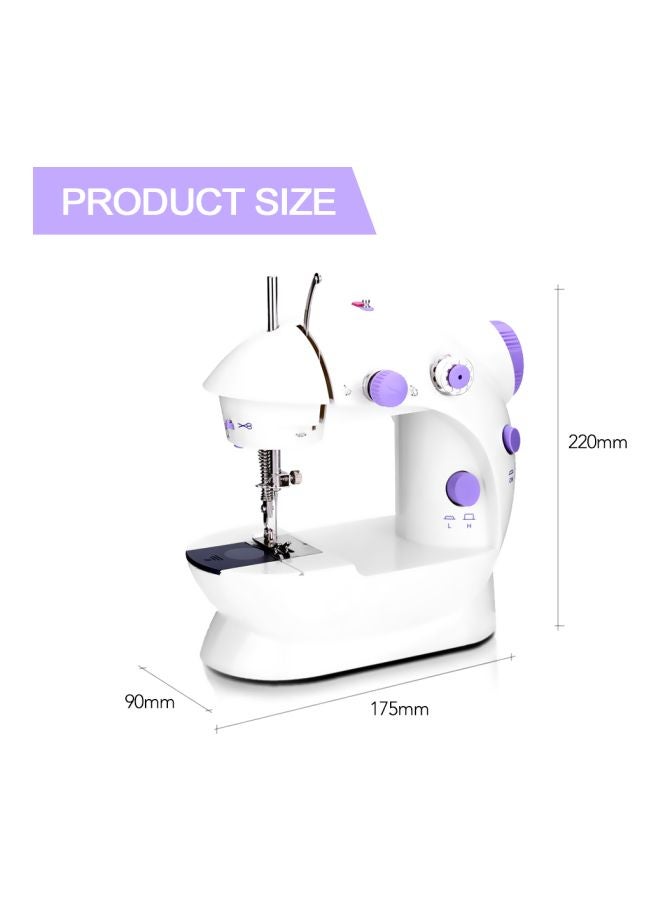 ماكينة خياطة كهربائية HQD-300 أبيض/بنفسجي/فضي - Image 4