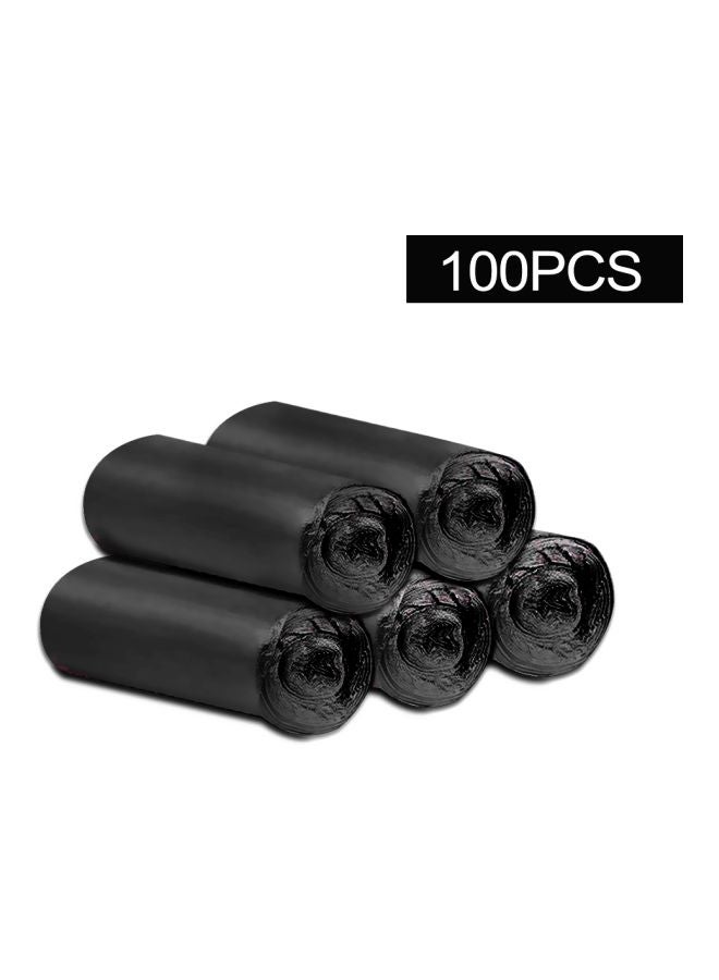 Generic - 100-Piece Disposable Garbage Bag Set Black 0.18kg - Image 1