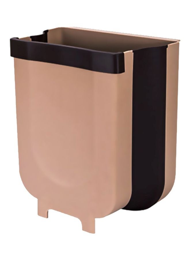 Plastic Trash Can Pink/Brown 28.6x17.5x25.3cm - Image 1