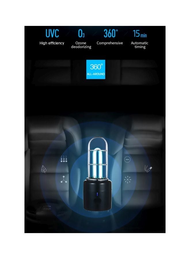 Generic - Portable UVC Sterilizing Lamp Black/Silver/Blue - Image 1