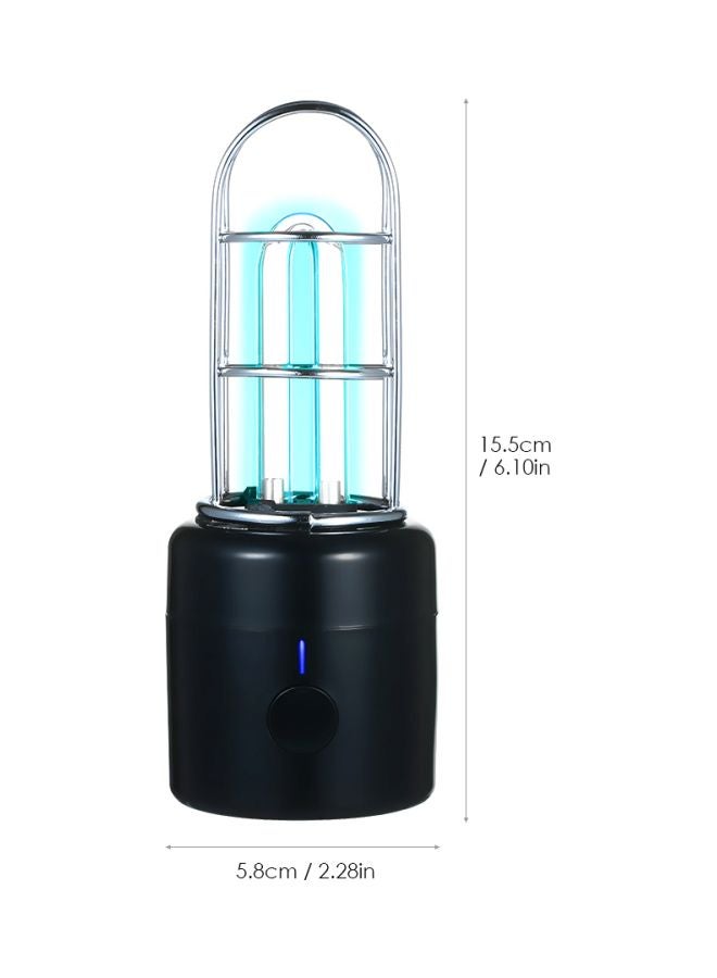 Generic - Portable UVC Sterilizing Lamp Black/Silver/Blue - Image 1