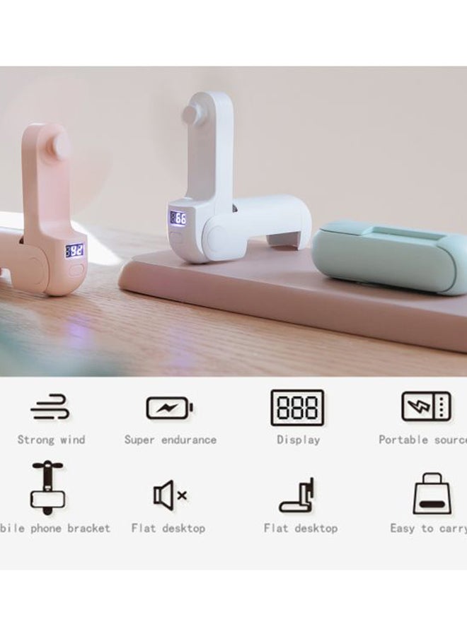 ماركة غير محددة مروحة صغيرة محمولة بمنفذ USB للأماكن الخارجية أبيض  - Image 3