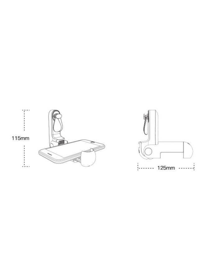 ماركة غير محددة مروحة صغيرة محمولة بمنفذ USB للأماكن الخارجية أبيض  - Image 5