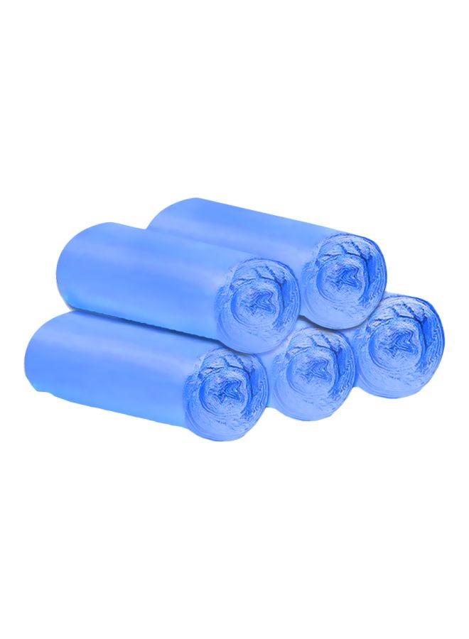 100-Piece Disposable Garbage Bag Set Blue 0.18kg - Image 1