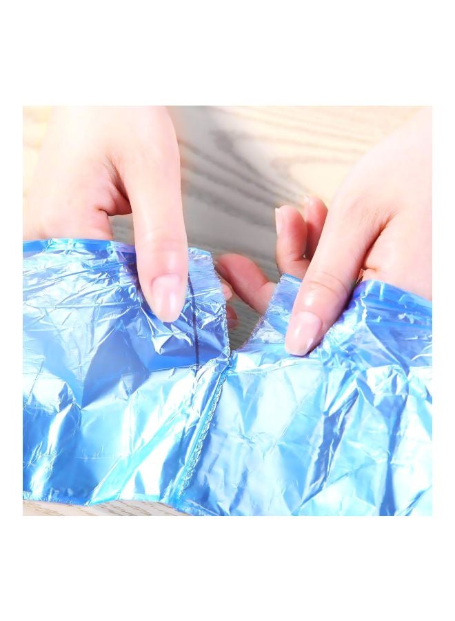 100-Piece Disposable Garbage Bag Set Blue 0.18kg - Image 3