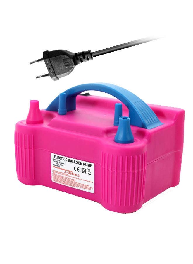 600 W Dual Nozzel Balloon Air Blower Machine With Cable Black/Blue/Pink 20.5 x 16.5cm - Image 2