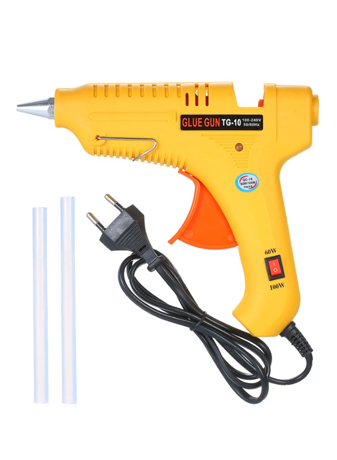 Adjustable Hot Melt Glue Gun Kit Yellow/Black/Silver 27.5 x 22cm - Image 1