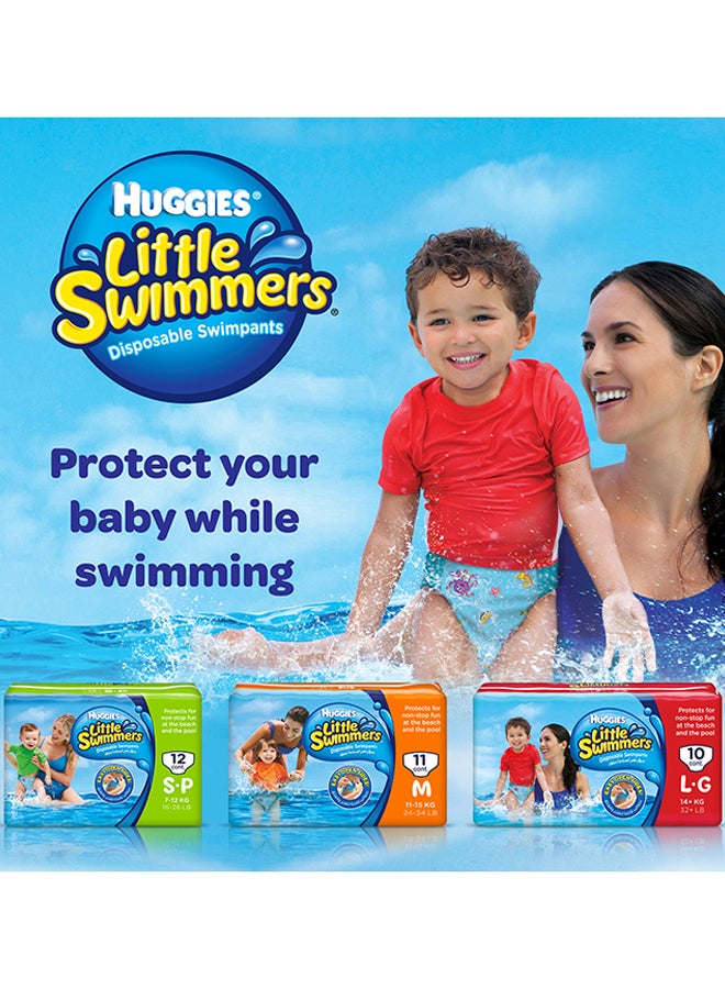 Huggies - Little Swimmer Disposable Swim Pants Diapers, 7 - 12 Kg, 12 Count - Small, Easy Open Sides - Image 1