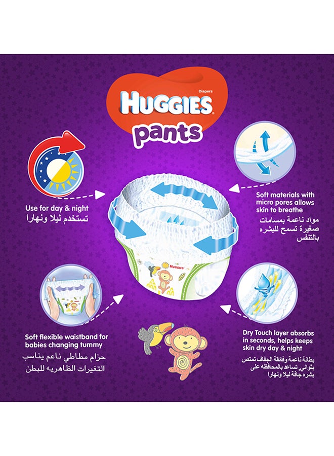 Huggies - Extra Care Baby Pants Diapers, Size 4, 9 - 14 Kg, 36 Count - Easy On/Off, Cloud Soft Comfort - Image 1