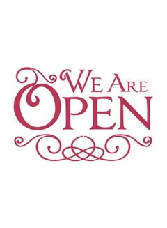 We Are Open Stencil Red