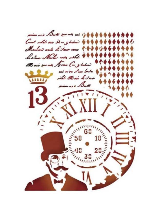 STAMPERIA Multipurpose Reusable Stencil Brown