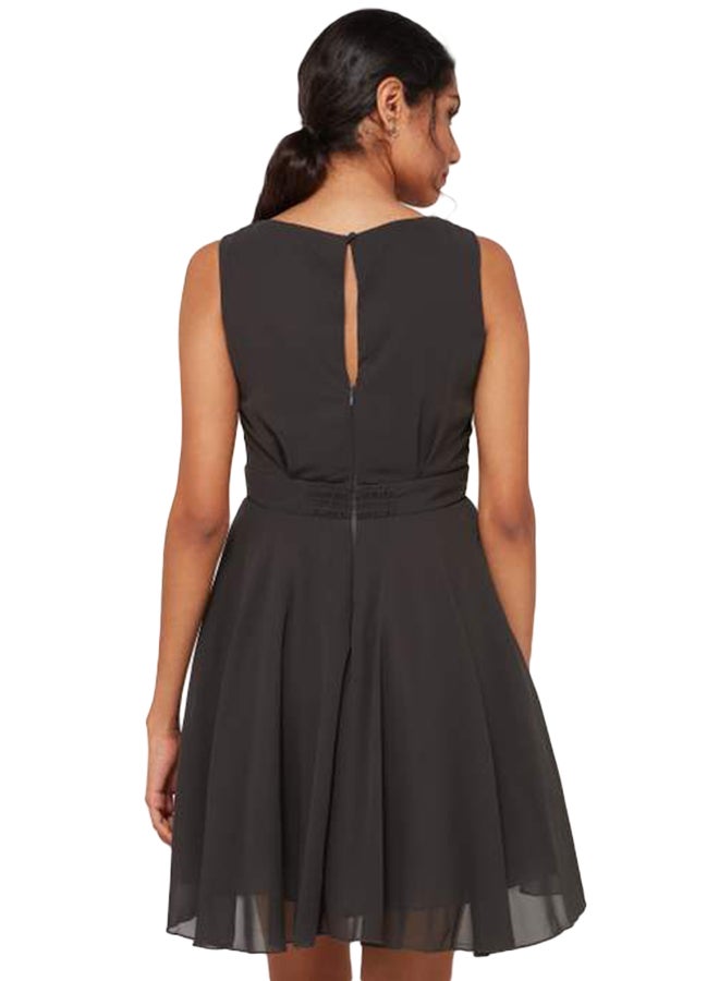 tfnc LONDON - Gathered Skater Dress Grey - Image 1