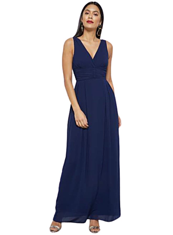 tfnc LONDON - Waist Tie-Up Maxi Dress Navy - Image 1
