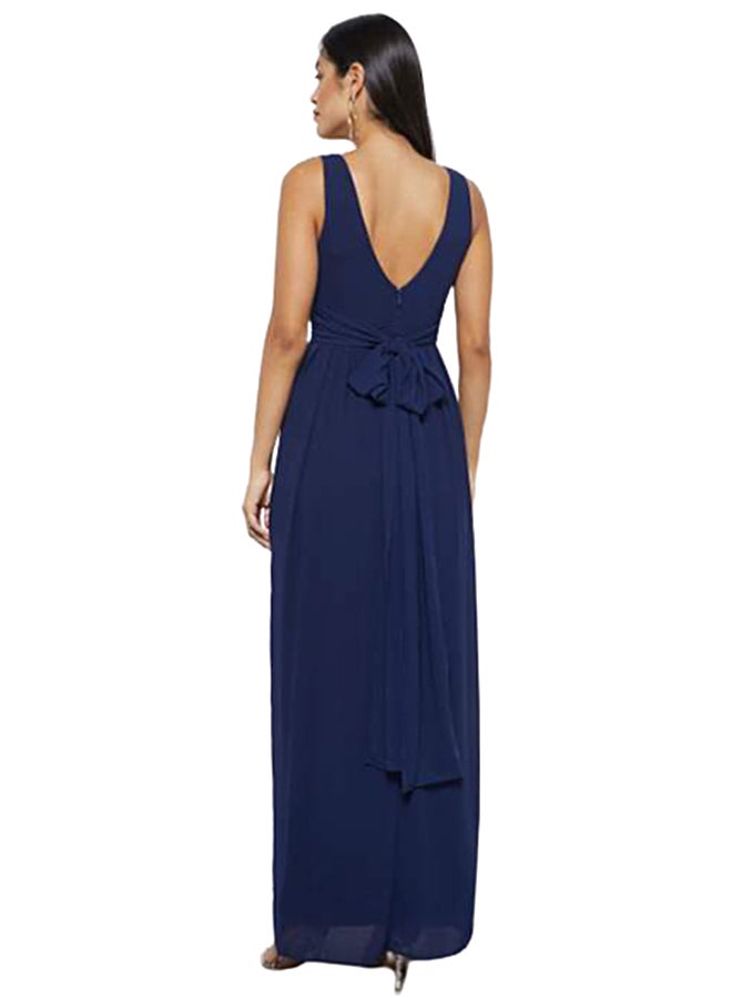 tfnc LONDON - Waist Tie-Up Maxi Dress Navy - Image 1