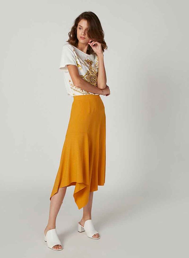 Iconic Assymetrical Hem Skirt Yellow  - Image 5