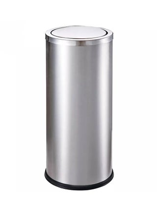 Portable Flip Top Trash Bin Silver/Black 26 x 60cm - v1594556892/N39271767A_1