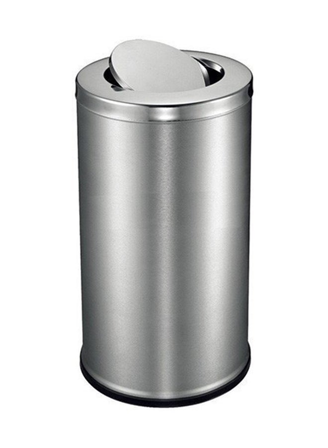 Portable Flip Top Trash Bin Silver/Black 30 x 64cm - v1594556892/N39271768A_1