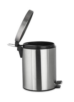 Home Time Portable Trash Bin With Pedal Silver/Black 30 x 43cm  - Image 2