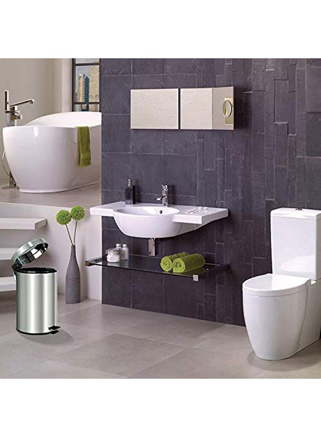 هوم تايم سلة مهملات مزودة بدواسة محمولة أسود/ فضي 30 x 43سم - Image 5