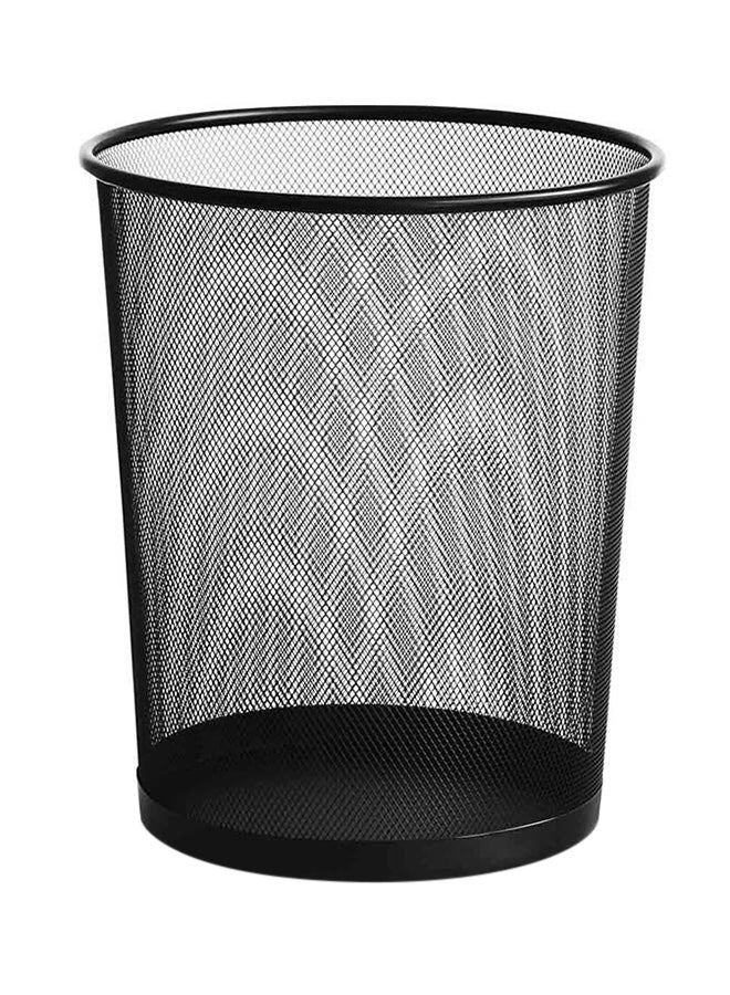 Home Time Portable Waste Paper Trash Can Basket Black 17.5 x 23.5cm  - Image 1