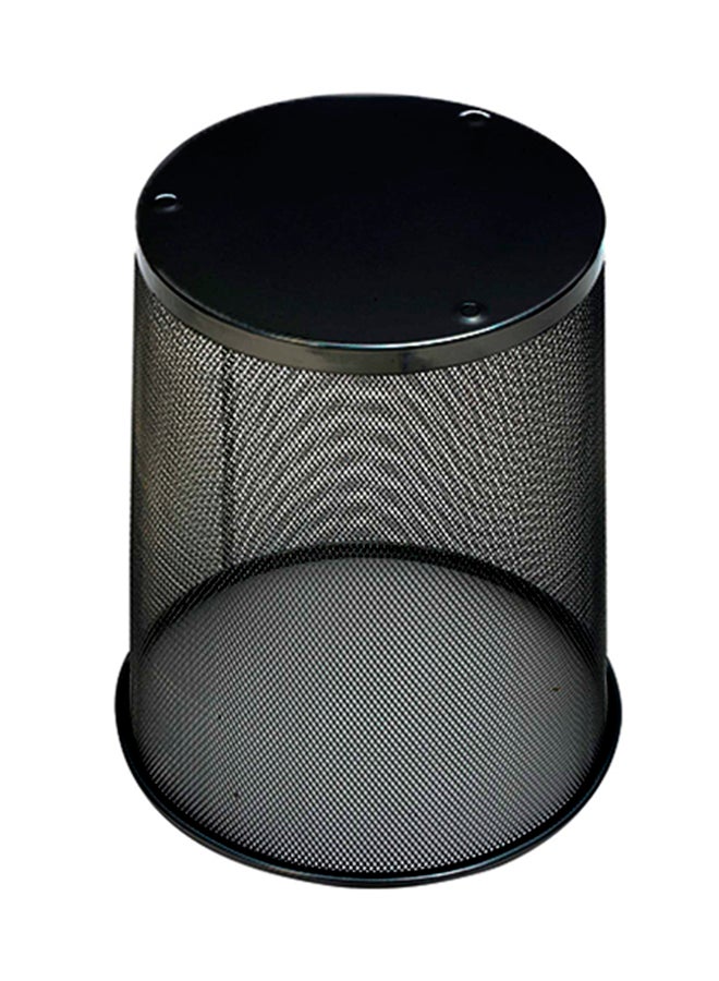 Home Time Portable Waste Paper Trash Can Basket Black 17.5 x 23.5cm  - Image 2