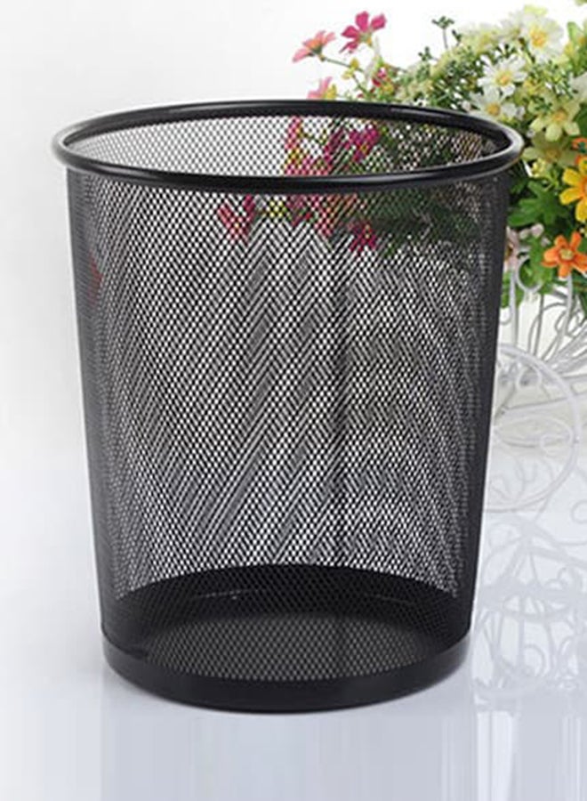 Home Time Portable Waste Paper Trash Can Basket Black 17.5 x 23.5cm  - Image 3