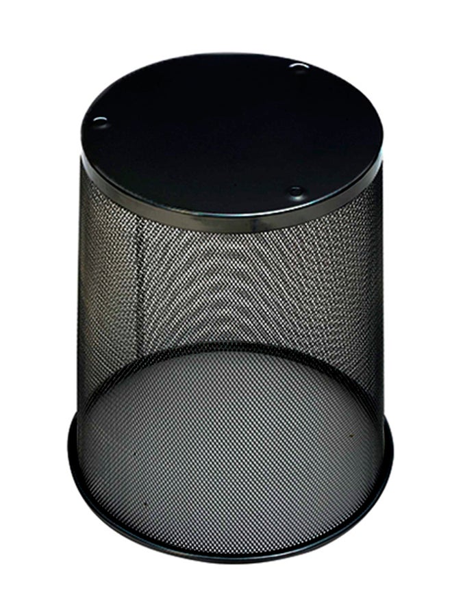 Home Time Portable Waste Paper Trash Can Basket Black 22 x 26.5cm - Image 2