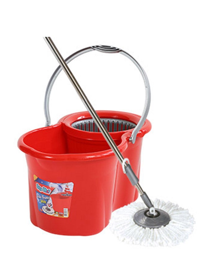 Spin Mop Cleaning Set Red/Silver 16Liters