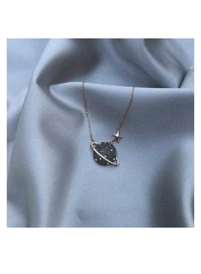 Star Shaped Necklace Hidden Frame Canvas Wall Painting Blue/Black/Silver 50 x 50cm - Image 1